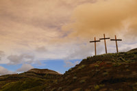 Three Crosses On A Hill Fine Art Print by Don Hammond