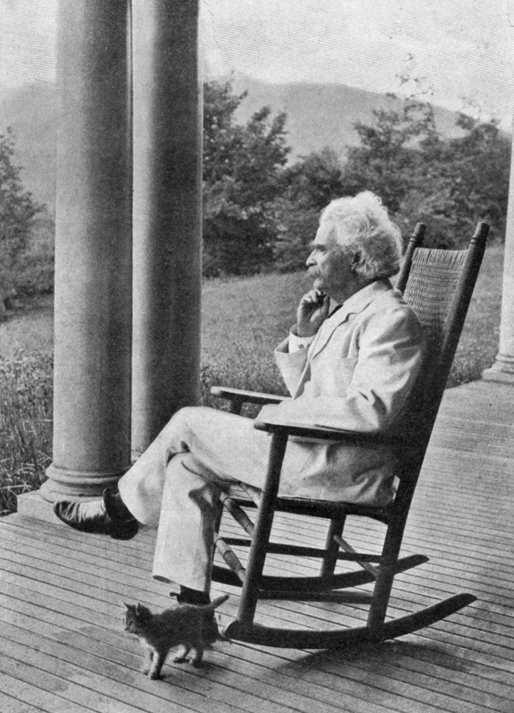 Mark Twain Dictating His Autobiography Fine Art Print - Summer 1906