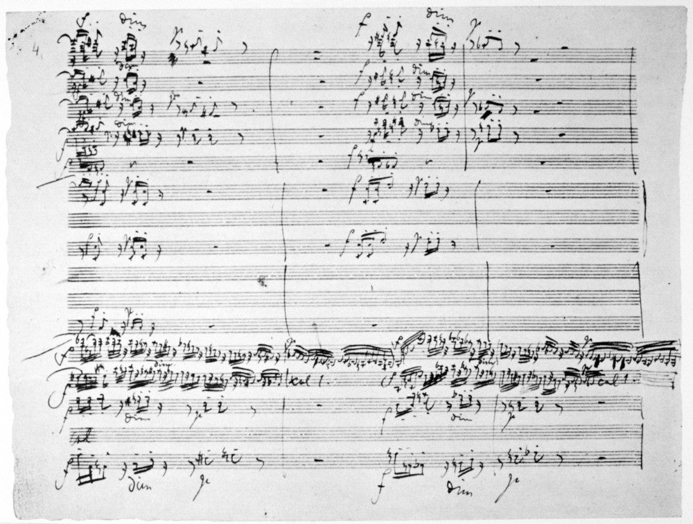 Brahms Manuscript Page from First Symphony Fine Art Print by Granger Collection