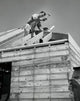 Low Angle View of Two Construction Workers Fine Art Print