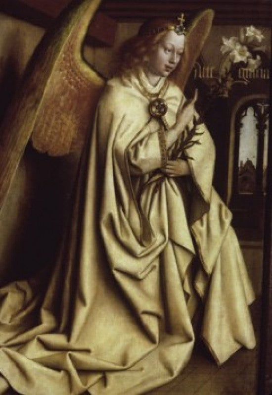 Archangel Gabriel Fine Art Print by Jan van Eyck - Ghent Altarpiece