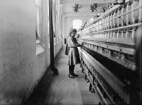 Child Labor in 1908 - Textile Mill Spinner Fine Art Print by Lewis W. Hine