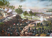 Battle of Resaca 1864 Lithograph Print by Kurz & Allison