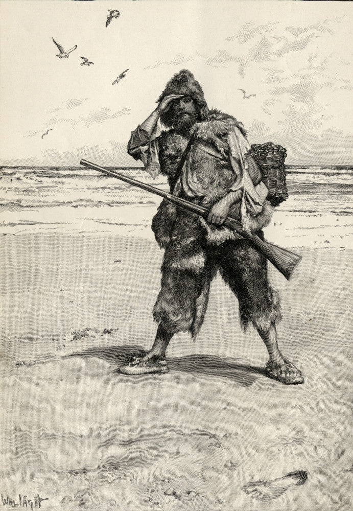 I Stood Like One Thunderstruck Illustration by Walter Paget - Robinson Crusoe Fine Art Print