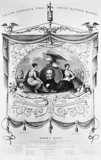 1844 Presidential Campaign Lithograph Poster Supporting Henry Clay