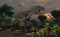 Prehistoric Dinosaurs Roam Freely Fine Art Print