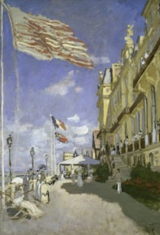 Hotel des Roches Noires a Trouville Fine Art Print by Claude Monet