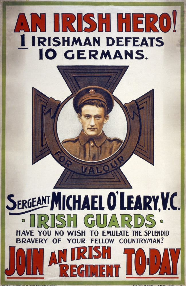 An Irish Hero! WWI Lithograph Poster Print (1915) by Granger Collection