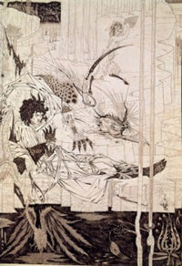 Comme Le Roi Arthur Vit La Bete Fine Art Print by Aubrey Beardsley