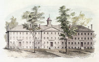 Princeton College Nassau Hall Fine Art Print - Vintage Reproduction