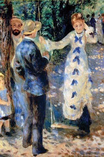 Woman by Swing with Child Fine Art Print by Pierre-August Renoir
