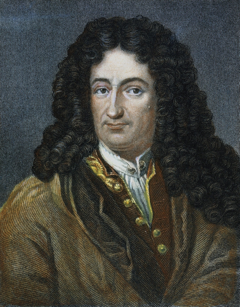 Gottfried Wilhelm Von Leibniz Steel Engraving Print - 1836