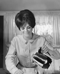 Close-Up Coffee Pouring Fine Art Print - Young Woman