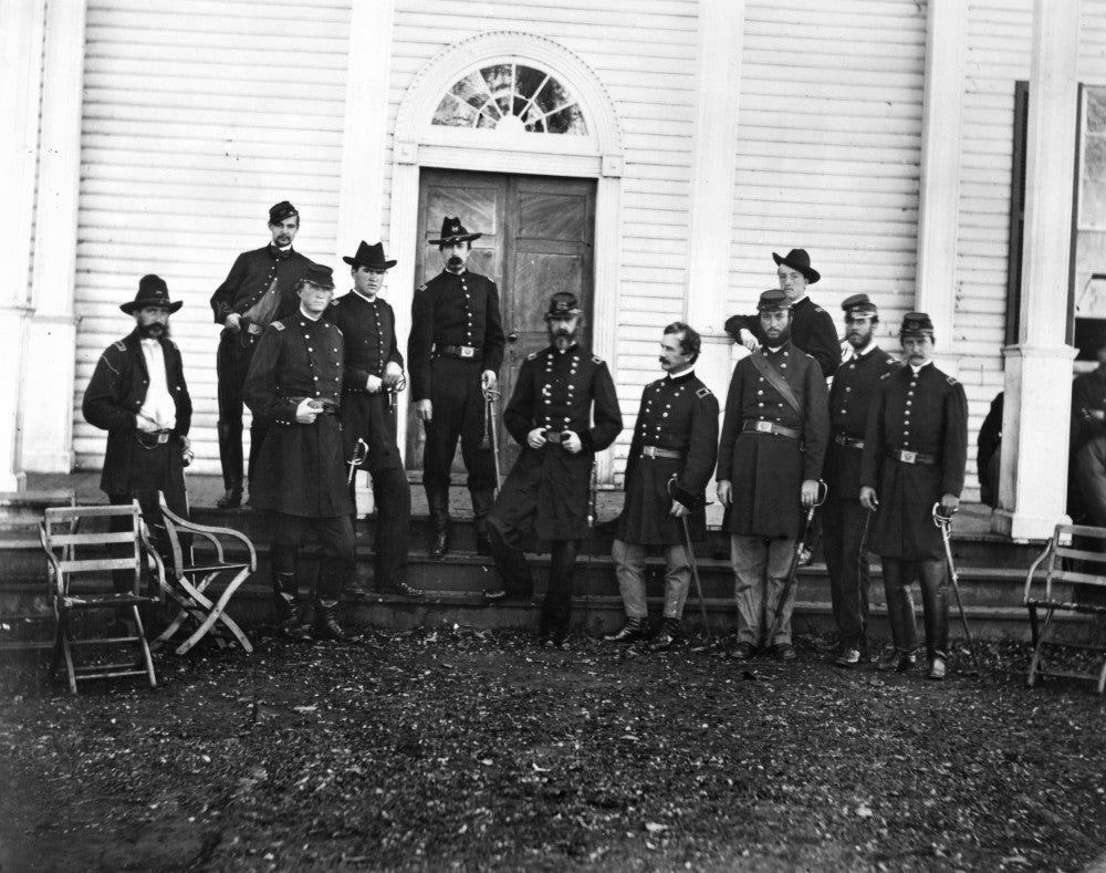 Civil War Fine Art Print of General George G. Meade & Staff