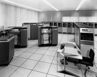 Mainframes in a Computer Lab Fine Art Print