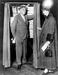 The Roosevelts Voting Fine Art Print - President and Mrs. Franklin D. Roosevelt at Hyde Park