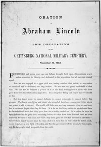 Gettysburg Address 1863 American Broadside Fine Art Print by Granger Collection