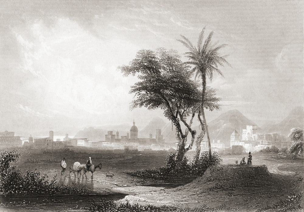 Palermo, Sicily 19th Century Engraving Fine Art Print by Ken Welsh