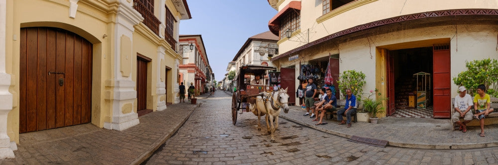 Kalesa Moving Along Calle Crisologo Fine Art Print by Panoramic Images