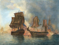 Bonhomme Richard Engagement Fine Art Print by William Elliott