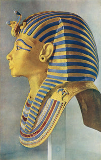 Tutankhamun Gold Portrait Mask Fine Art Print by Hilary Jane Morgan
