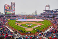 Opening Day Ceremonies Poster Print - American Flag at Citizens Bank Park by Panoramic Images