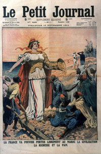 French Colonialism 1911 Magazine Cover Fine Art Print by Granger Collection