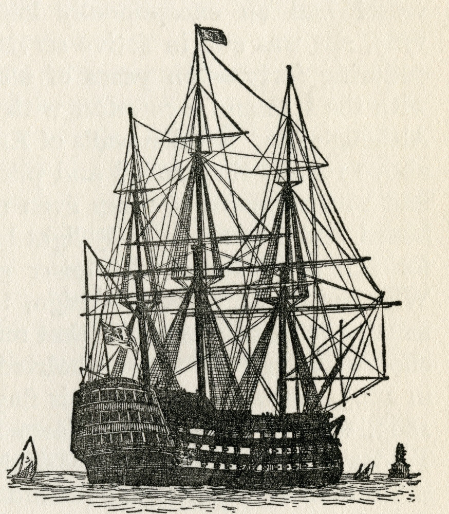 HMS Victory Fine Art Print by Hilary Jane Morgan - Battle of Trafalgar