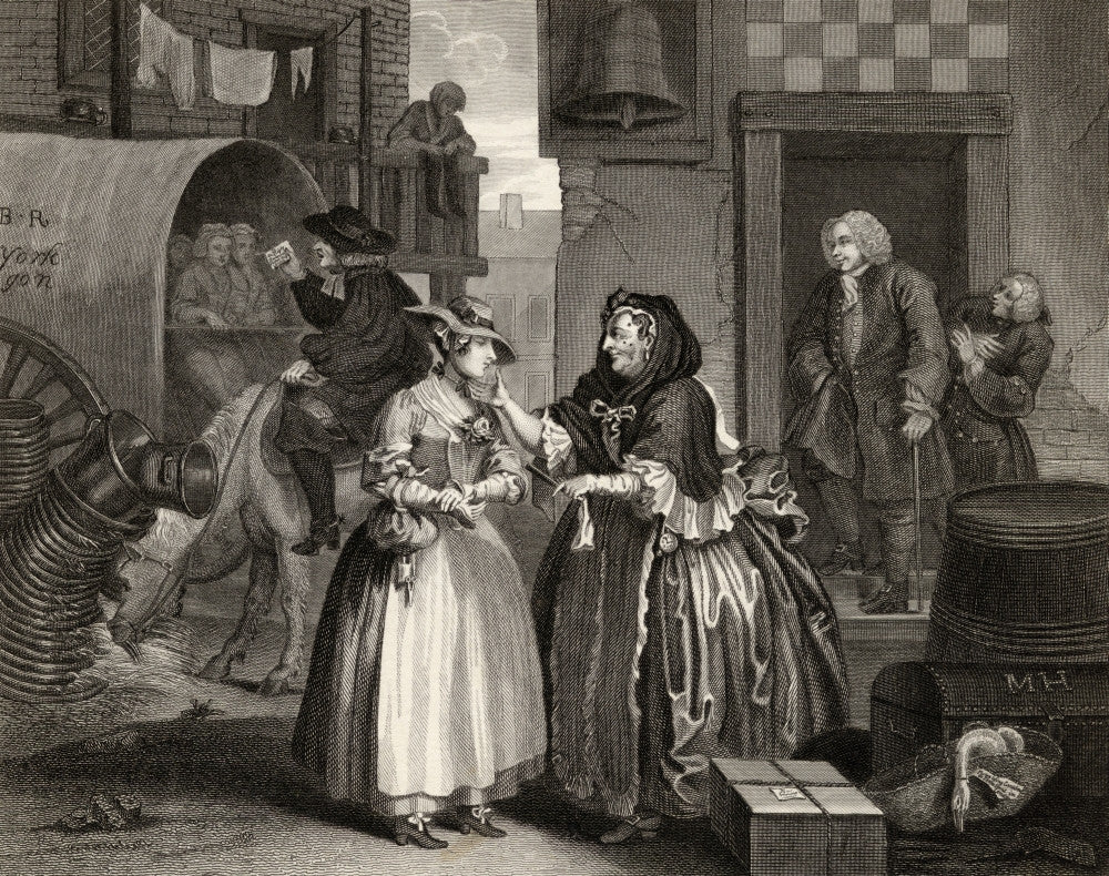 The Harlot's Progress: Ensnared by a Procuress Fine Art Print