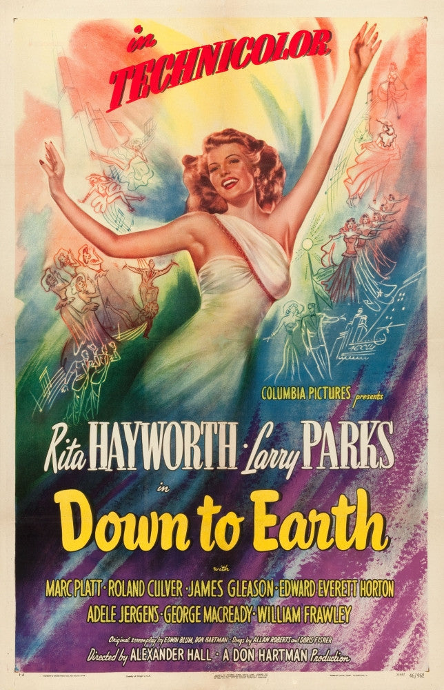 Down To Earth Rita Hayworth Movie Poster Fine Art Print