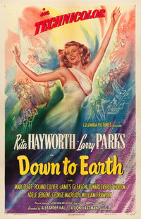 Down To Earth Rita Hayworth Movie Poster Fine Art Print