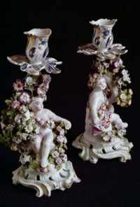 Candlesticks Bow Porcelain Art Print by Shanzi Zhang (1760, UK)