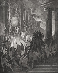 Gustave Dore Paradise Lost Illustration Fine Art Print - Book II Lines 1 & 2