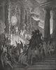 Gustave Dore Paradise Lost Illustration Fine Art Print - Book II Lines 1 & 2