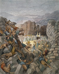 The Walls of Jericho Falling Down Fine Art Print - Gustave Doré