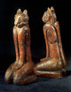 Calusa Carved Wooden Cat Figures Fine Art Print - 1450