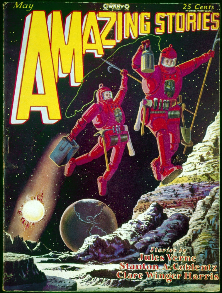 Amazing Stories Science Fiction Cover Art Print (1929) by Frank R. Paul