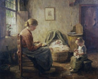 The New Baby Fine Art Print by Evert Pieters - Dutch Art