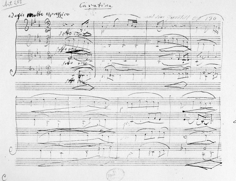 Beethoven Manuscript Fine Art Print - String Quartet Op. 130