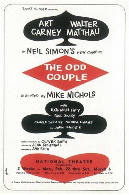 The Odd Couple Movie Poster - Broadway Style (11x17)