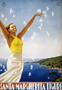 Vintage Italian Travel Poster Print - Santa Margherita Ligure 1951