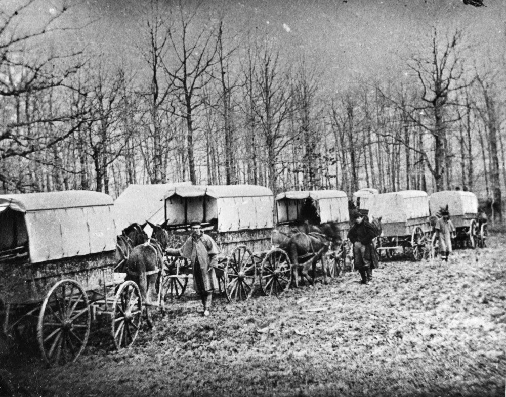 Civil War Ambulance Train Photograph, C1864 - Fine Art Print by Granger Collection