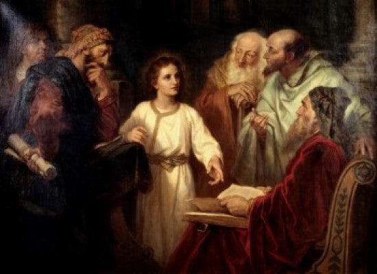 Christ in the Temple at 12 Fine Art Print by Heinrich Hoffmann