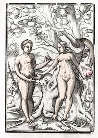 Adam and Eve in the Garden of Eden Fine Art Print by Ken Welsh