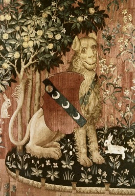 Lady & the Unicorn - Sense of Touch 15th Century Tapestry Poster Print