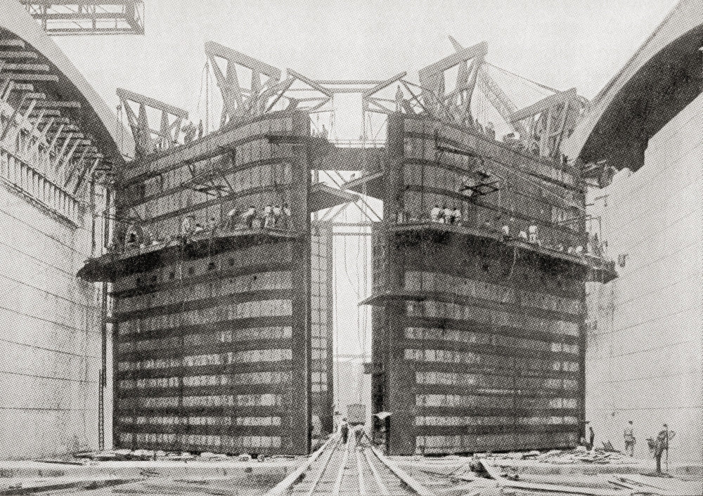 Riveters at Work on the Miraflores Lock Gates - Fine Art Print by Ken Welsh