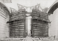 Riveters at Work on the Miraflores Lock Gates - Fine Art Print by Ken Welsh