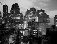 Illuminated Skyscrapers of Manhattan Island Fine Art Print