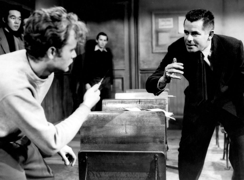 Blackboard Jungle Photo Print Featuring Vic Morrow and Glenn Ford (1955)