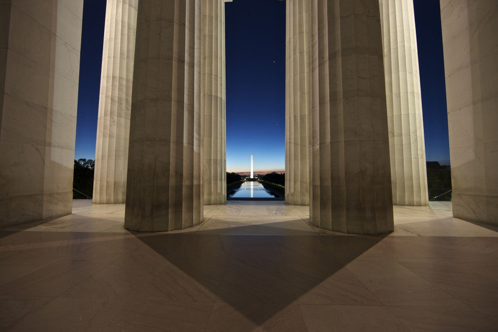 Washington Monument Sunset Fine Art Print from Lincoln Memorial
